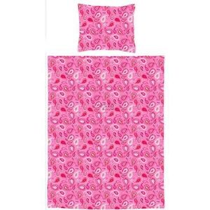 ESTAhome junior dekbedovertrek paisleys fuchsia roze