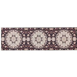 Beliani-ARITAS-Loper tapijt-Zwart|Beige-60 x 200 cm-Polyester