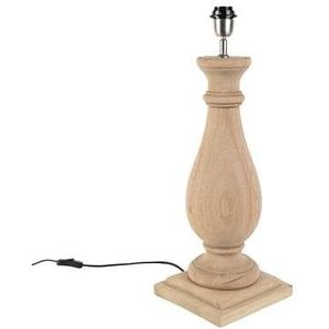QAZQA Landelijke tafellamp hout zonder kap - Burdock