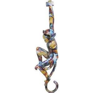 Kare Wanddecoratie Hanging Ape Colorful 17x67cm