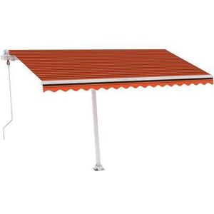 vidaXL Luifel vrijstaand automatisch 400x300 cm oranje en bruin