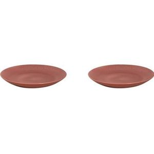 Mammoet Bord Spirit 21.5 cm Rood Stoneware 2 stuk(s)