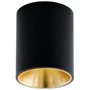 EGLO Polasso - Plafondlamp - 1 Lichts - LED - Ø100mm. - Zwart, Goud