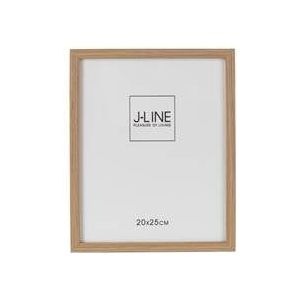 J-Line fotolijst - fotokader Basic - hout - naturel - medium - 2 stuks