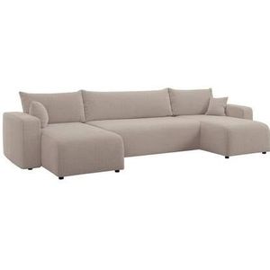 NADUVI Collection U-slaapbank Rosco bouclé