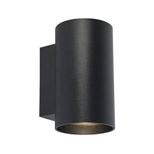 QAZQA Moderne wandlamp zwart rond 2-lichts - Sandy
