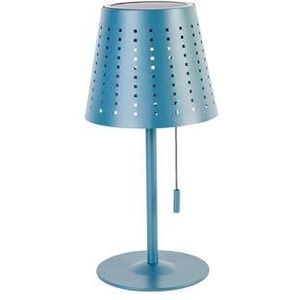 QAZQA Buiten tafellamp blauw incl. LED 3-staps dimbaar oplaadbaar en