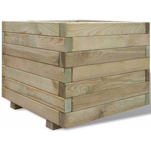 VidaXL Verhoogde Vierkante Plantenbak 50x50x40 cm - Hout