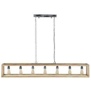 Duverger Massive Mango - Hanglamp - houten frame - rechthoekig - met