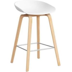 HAY About a Stool AAS32 Barkruk - H 65 cm - Soaped Oak - White