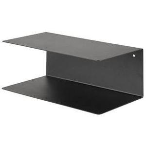 Lisomme Yara metalen wandplank zwart - 35 x 20 cm