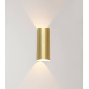 Artdelight - Wandlamp Brody 2 lichts H 18 cm mat goud