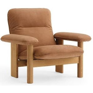 Audo Copenhagen Brasilia fauteuil naturel eiken Dunes Camel 21004