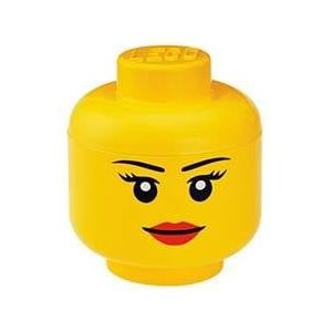 LEGO - Opbergbox Iconic Hoofd Girl 24 cm, Geel - LEGO