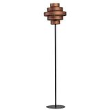 ETH Walnut - Vloerlamp - Hout - 5 Rings - excl. 1x E27 lichtbron