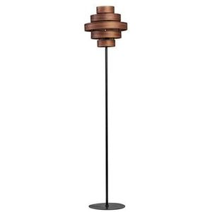 ETH Walnut - Vloerlamp - Hout - 5 Rings - excl. 1x E27 lichtbron