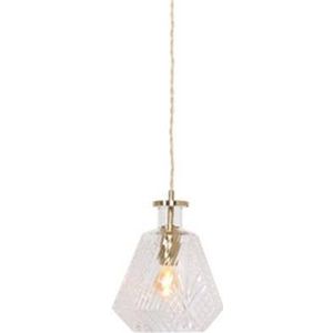 Mexlite Grazio glass hanglamp - E27 (grote fitting) - messing