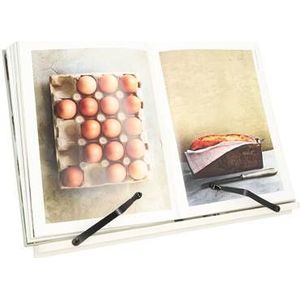QUVIO Kookboekstandaard - 39 x 28 cm - Wit