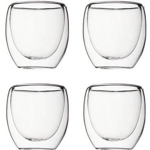 Krumble Espresso glas dubbelwandig set van 4