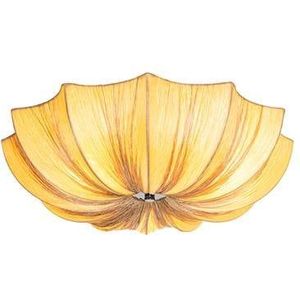 QAZQA Design plafondlamp beige 52 cm 3-lichts - Plu