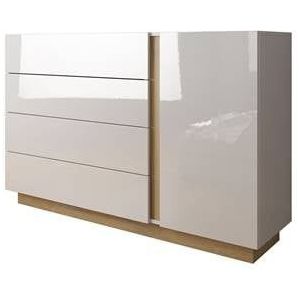 Meubella Dressoir Ashley - Wit - Eiken - 138 cm