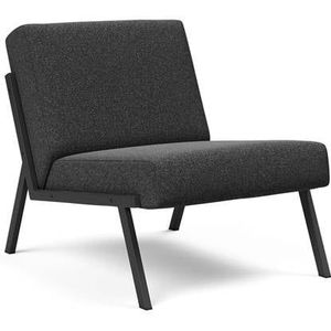 Innovation Vikko Houtskool Zwart Bouclé Loungestoel