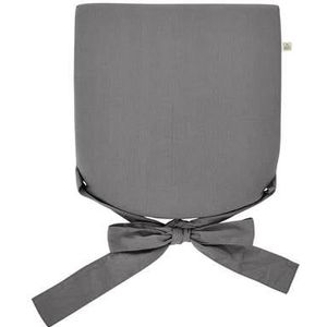 Dutch Decor - JAVA - Stoelkussen 40x40 cm - met lint - Charcoal gray -