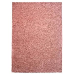 Hoogpolig vloerkleed shaggy Trend effen - roze 240x340 cm
