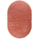 Ovaal hoogpolig vloerkleed - Cozy Shaggy - roze 120x180 cm