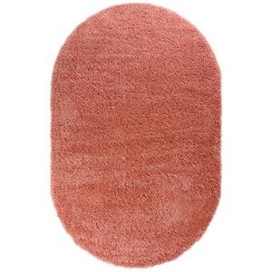 Ovaal hoogpolig vloerkleed - Cozy Shaggy - roze 120x180 cm