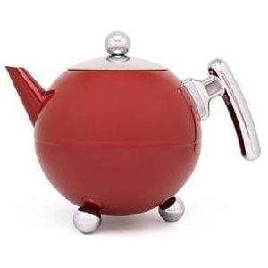 Bredemeijer - Theepot Bella Ronde 1,2L Carmine Red- Dubbelwandig