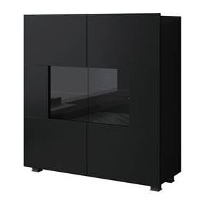 Meubella Dressoir Calgary - Mat Zwart - 100 cm