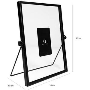 QUVIO Fotolijst staand staal 15 x 20 cm (bxh) - Zwart