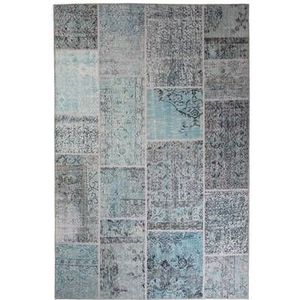 Patchwork vloerkleed - Fade Heritage grijs/turquoise 190x290 cm