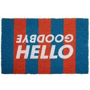 Present Time Deurmat Doormat Come In - Blauw - 80x50x1.5cm