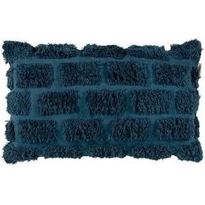 vtwonen Sierkussen Tufted Donker Blauw (40x50 cm)