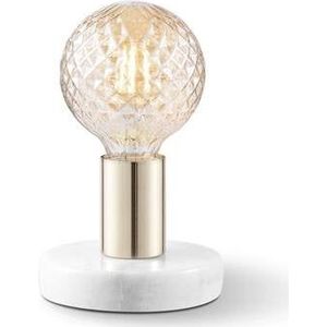 Home Sweet Home tafellamp Sten - Brons - 10|10|9cm bedlampje - Marmer