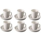 Palmer Koffiekop en schotel Da Vinci 16 cl 11 cm Offwhite 6 stuk(s)