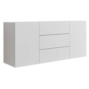 Meubella Dressoir Asilento - Mat wit - 140 cm