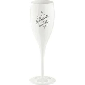 Koziol - Champagneglas, 0.1 L, Organic, &apos;La Vie Est Nulle Sans Bulle&apos;