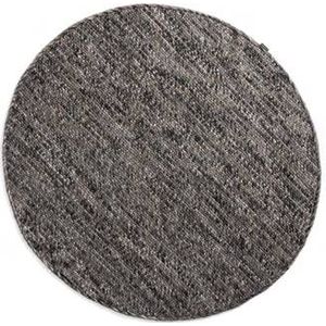 Nordic Weavers Rond wollen vloerkleed Lett - grijs|bruin - 300 cm rond