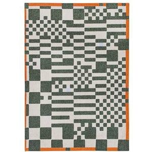 Louis de Poortere Craft Chess Vloerkleed 140 x 200 cm - Deep Green