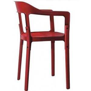 Magis Steelwood stoel rood