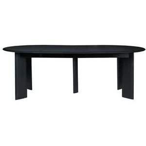 ferm LIVING Bevel Uitschuifbare Eettafel 117/167/217 x 117 cm - Zwart Beukenhout