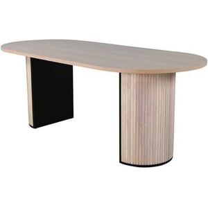NADUVI - Gratham - Eettafel - Naturel Whitewash - MDF - 200x90x75 cm
