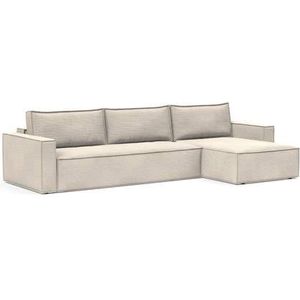 Innovation Newilla Ivory Corduroy Slaapbank met Chaise Longue