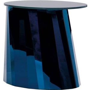 ClassiCon Pli Low bijzettafel 53x42 blauw, tafelblad glanzend