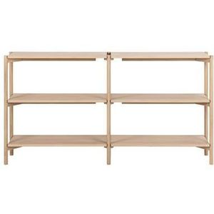 Giga Living - Ronna - Boekenkast - Wit - Eikenfineer - 169cm