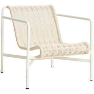 HAY Palissade Cord Lounge Chair Low - Crème Wit