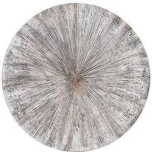 PTMD Wandpaneel Rond M - 90x2x90 cm - Hout - Wit